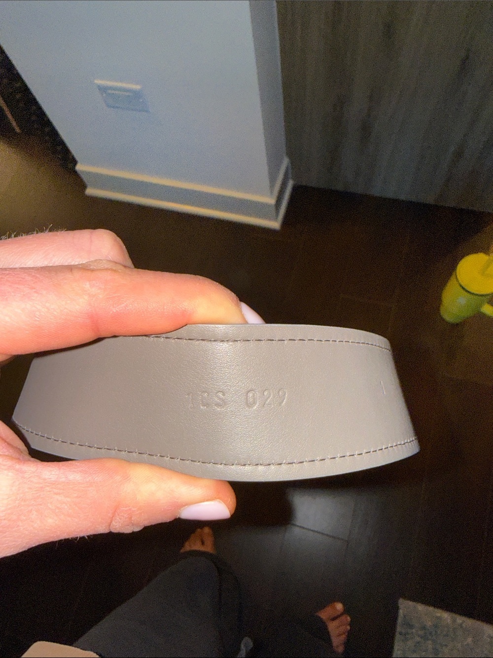 Prada Gray Leather Belt with Silver O-Ring Buckle - Picture 10 of 13